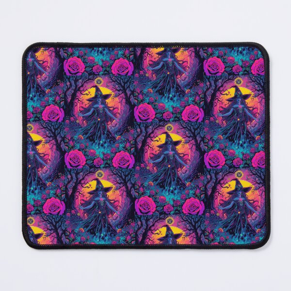 Item preview, Lilith Dancing Under the Full Moon in a Neon Rose Forest | Dark Witchcore Gothic Goddess Art designed and sold by Liliths-Closet.