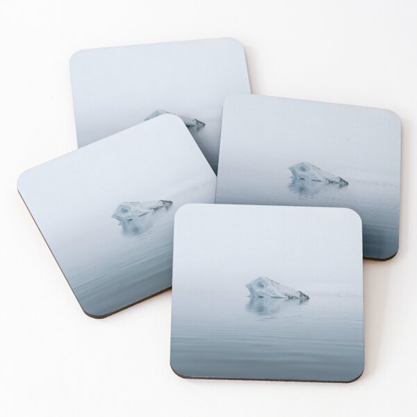 Item preview, Silent Iceberg Reflection | Arctic Blue Minimalist Wall Art designed and sold by VeloraNature.