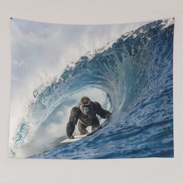 Item preview, Gorilla Surfing Pipeline designed and sold by Kirrindy Designs.