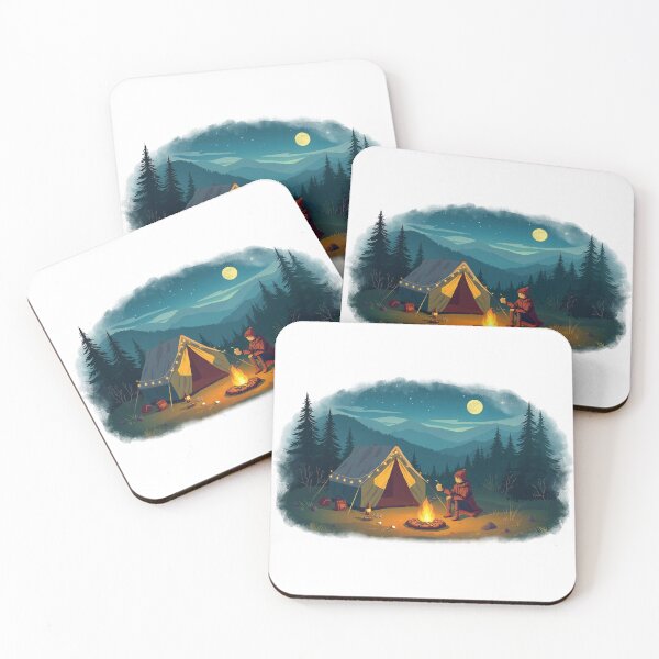 Item preview, Moonlit Camping Solitude Wilderness Escape designed and sold by PMestore.