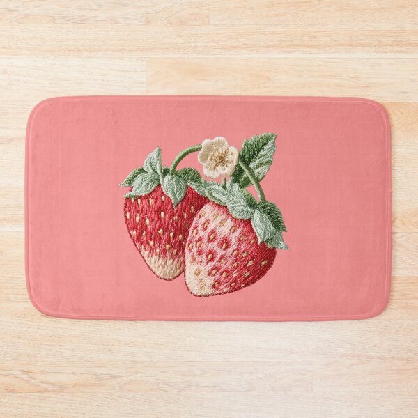Item preview, Embroidered Strawberry Blossom Botanical Art designed and sold by MegaNovaArt.