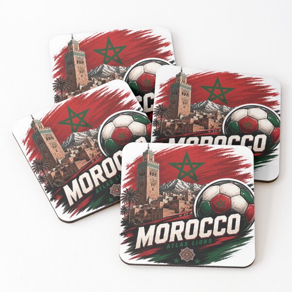 Item preview, Morocco Football Sticker for Fans Who Feel the Passion of the Game | Soccer Aesthetic Design designed and sold by shlepyart.
