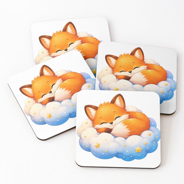 Item preview, Cute Sleeping Fox Cloud Art designed and sold by StickersHul.