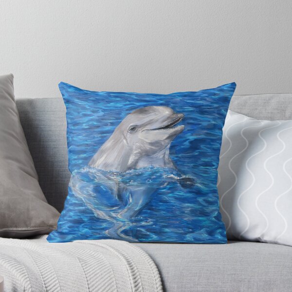 Item preview, Dolphin in Crystal Clear Water – Ocean Wildlife Illustration designed and sold by hopenoli_art.