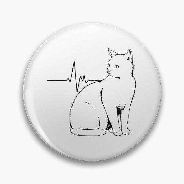 Item preview, Cat Heartbeat EKG Beat Meow Silhouette designed and sold by StranHabesre51.