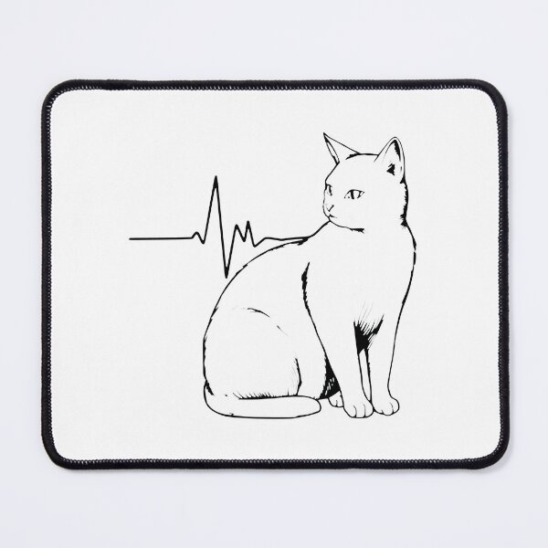 Item preview, Cat Heartbeat EKG Beat Meow Silhouette designed and sold by StranHabesre51.