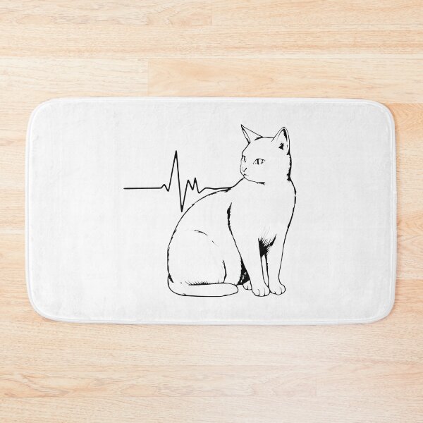 Item preview, Cat Heartbeat EKG Beat Meow Silhouette designed and sold by StranHabesre51.