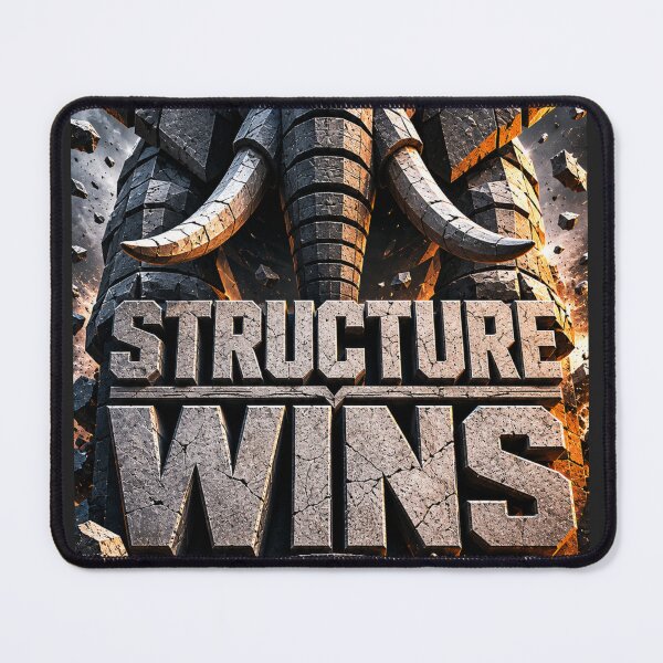Item preview, Epic Structure Wins Elephant Brutalist Art Print designed and sold by SavannaStrikes.