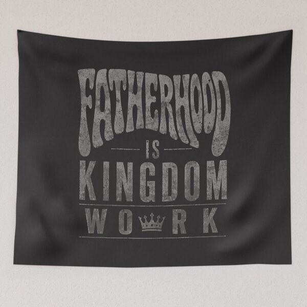 Item preview, Fatherhood Is Kingdom Work Christian Dad Fathers Day Distressed Faith Design designed and sold by HahaHandlesHub.