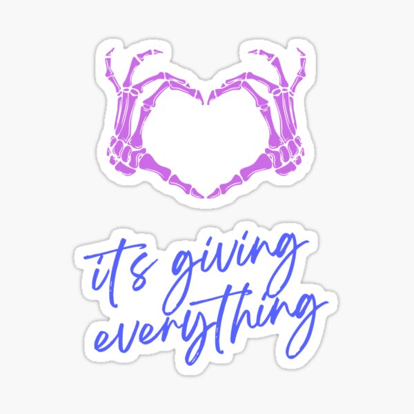 Item preview, Its Giving Everything Skeleton Heart Hands Aesthetic Sarcastic designed and sold by cravtive.