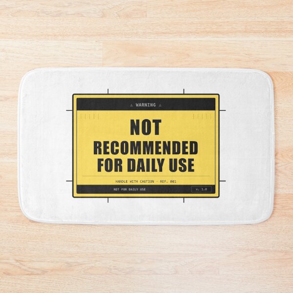 Item preview, Not Recommended For Daily Use Funny Warning Label T-Shirt Sarcastic Gift designed and sold by oonproducts.