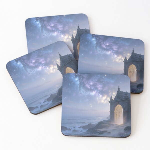 Item preview, The Portal of Silence: Mystical misty landscape and cosmic peace by the sea designed and sold by VoidVeilStudio.