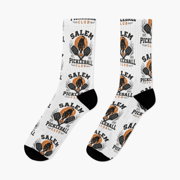 Item preview, Salem Pickleball Club Vintage Halloween Black Cat Design designed and sold by SpookyShadesLab.