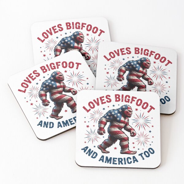Item preview, Loves Bigfoot and America Too Patriotic Coquette designed and sold by Thread&Fable.