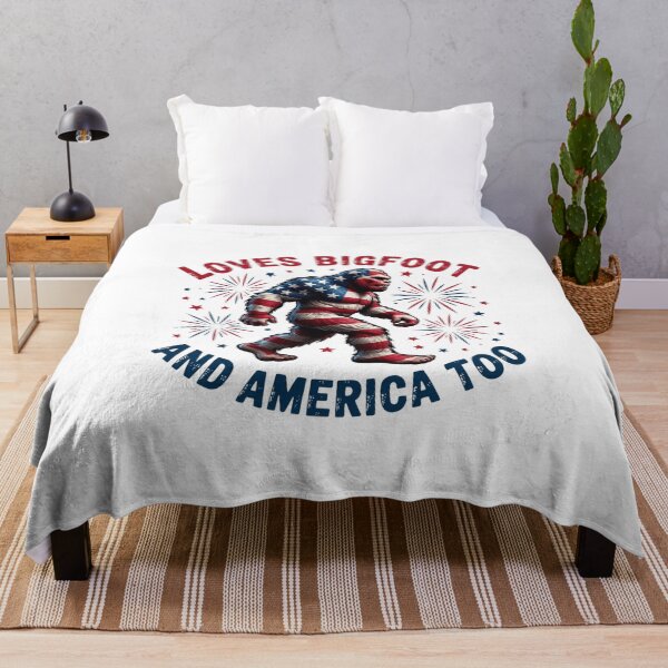 Item preview, Loves Bigfoot and America Too Patriotic Coquette designed and sold by Thread&Fable.
