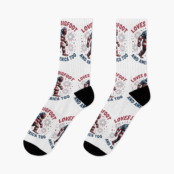 Item preview, Loves Bigfoot and America Too Patriotic Coquette designed and sold by Thread&Fable.
