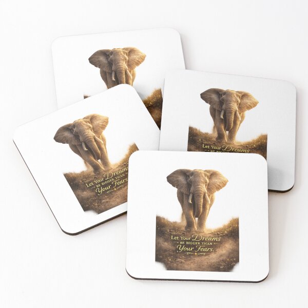 Item preview, Let Your Dreams Be Bigger Than Your Fears – Elephant Motivation PNG designed and sold by Ishratparween11.