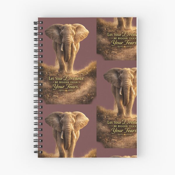 Item preview, Let Your Dreams Be Bigger Than Your Fears – Elephant Motivation PNG designed and sold by Ishratparween11.