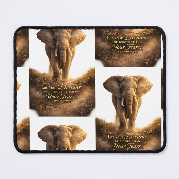 Item preview, Let Your Dreams Be Bigger Than Your Fears – Elephant Motivation PNG designed and sold by Ishratparween11.