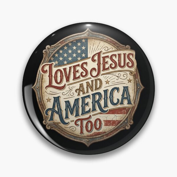 Item preview, Loves Jesus And America Too Inspirational Christian Patriotic Quote Gift For Faith And Freedom Families designed and sold by Im-Ara.