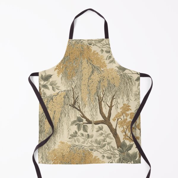 Item preview, Botanical Print Golden Willow – Ocher and Sage Heritage Toile designed and sold by BestVarieties.