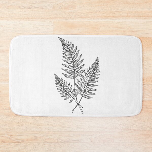 Item preview, Fine illustration of two fern leaves in black and white designed and sold by Ahmedsyde.