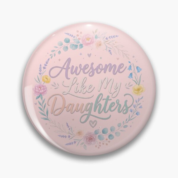 Item preview, Awesome Like My Daughters Funny Proud Dad Quote Retro Vintage Florals Father’s Day Gift designed and sold by Im-Ara.