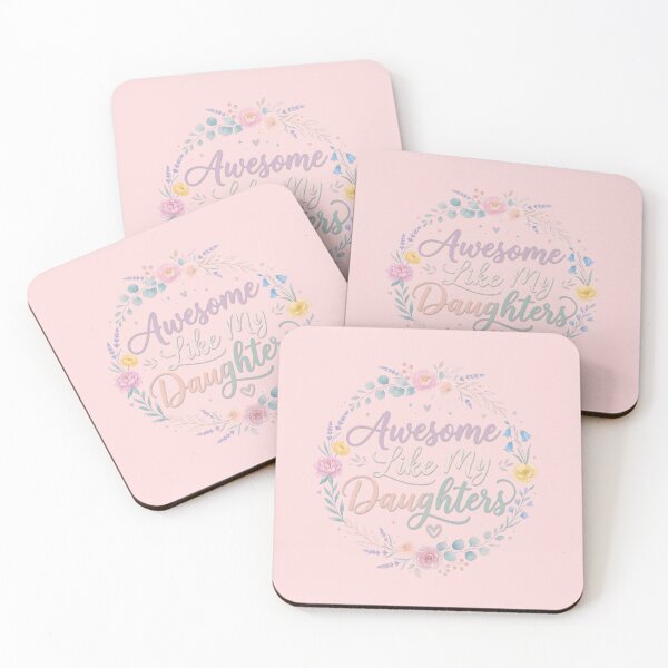 Item preview, Awesome Like My Daughters Funny Proud Dad Quote Retro Vintage Florals Father’s Day Gift designed and sold by Im-Ara.