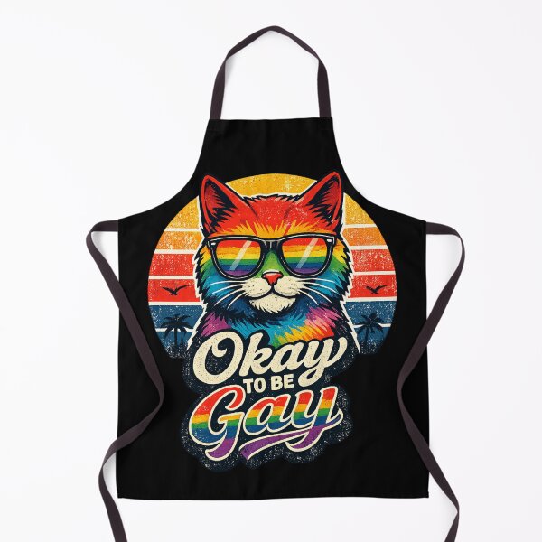 Item preview, Funny Okay To Be Gay Retro Rainbow Cat LGBTQ Pride Vintage Style Gift For Pride Festival Fans designed and sold by Im-Ara.