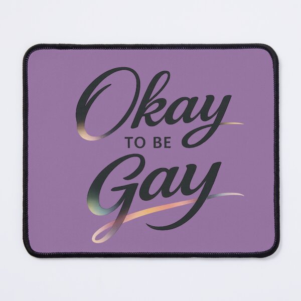 Item preview, Inspirational Okay To Be Gay Minimal LGBTQ Equality Quote Modern Rainbow Pride Gift Design designed and sold by Im-Ara.