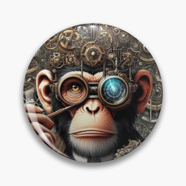 Item preview, Steampunk Monkey Inventor designed and sold by ApePop.