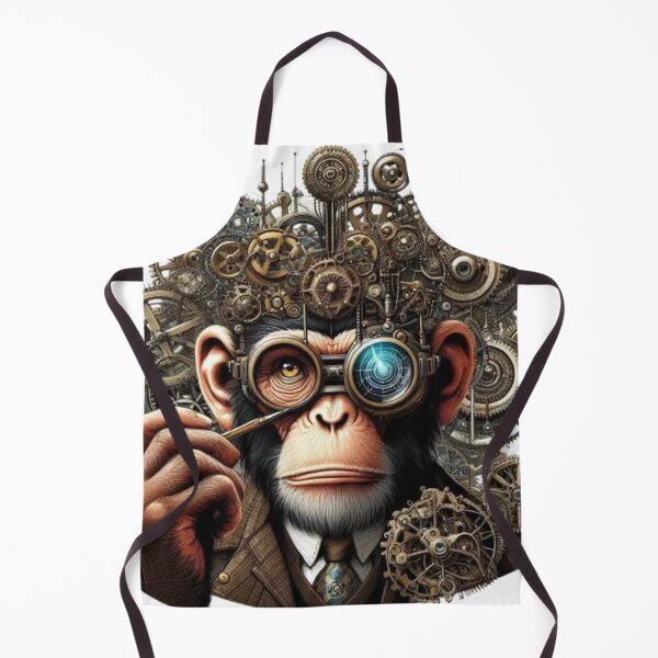 Item preview, Steampunk Monkey Inventor designed and sold by ApePop.