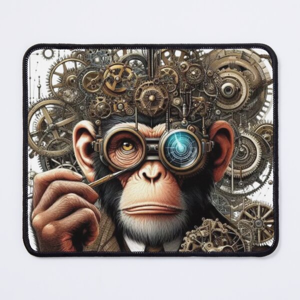 Item preview, Steampunk Monkey Inventor designed and sold by ApePop.
