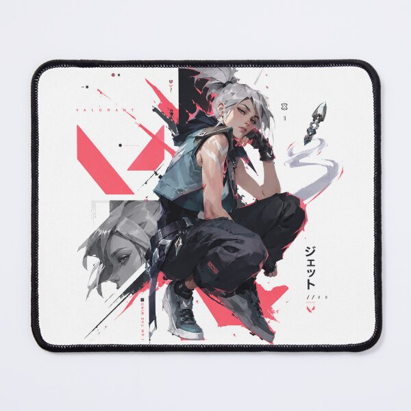 Item preview, Valorant Jett Anime Gaming Art | Stylish White Hair Esports Character Illustration designed and sold by NBT-NOVA.