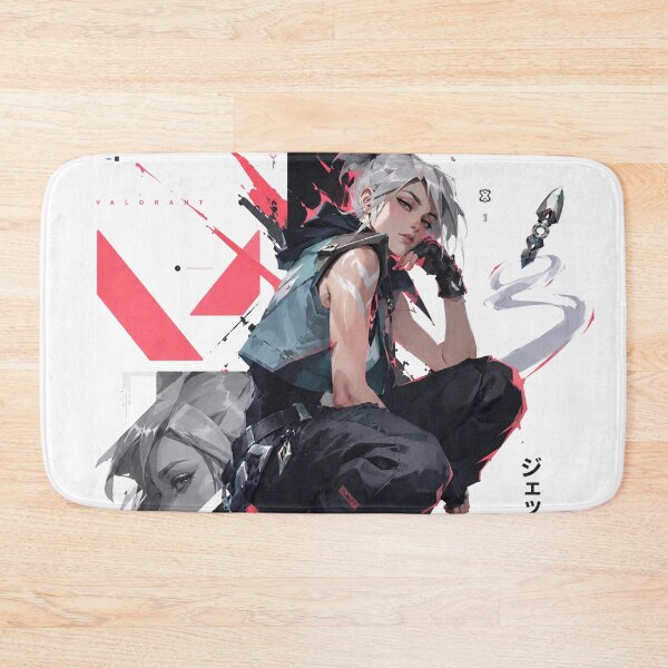 Item preview, Valorant Jett Anime Gaming Art | Stylish White Hair Esports Character Illustration designed and sold by NBT-NOVA.