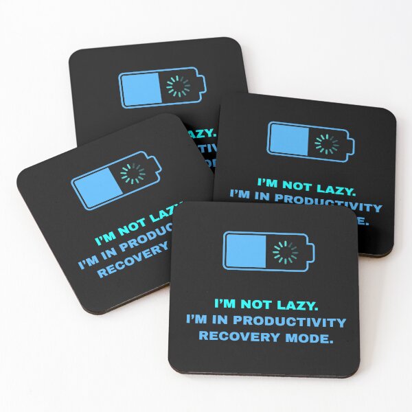 Item preview, I'm Not Lazy Productivity Recovery Mode Slogan with Loading Battery designed and sold by Global-Command.