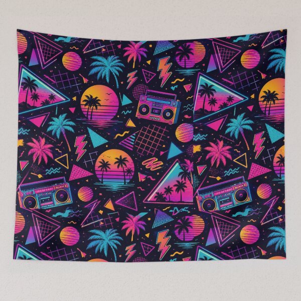 Item preview, Retro Summer 80s Neon Pattern designed and sold by Aramdesing.