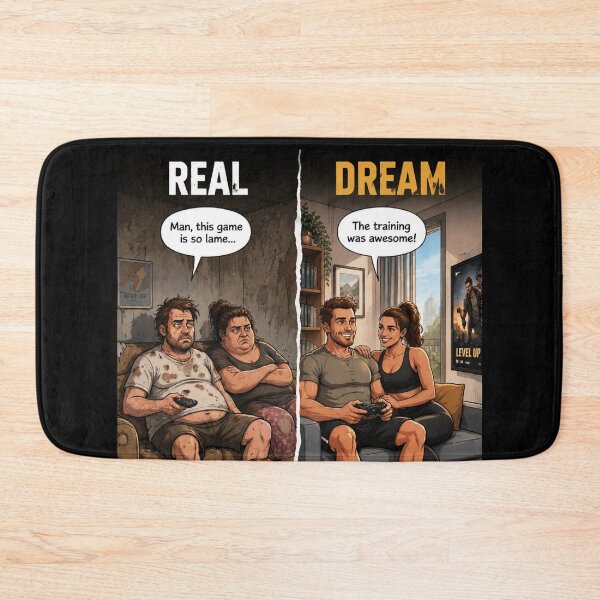 Item preview, Reality vs. Dream – Gamer Transformation | Level Up Your Life designed and sold by Gletschie.