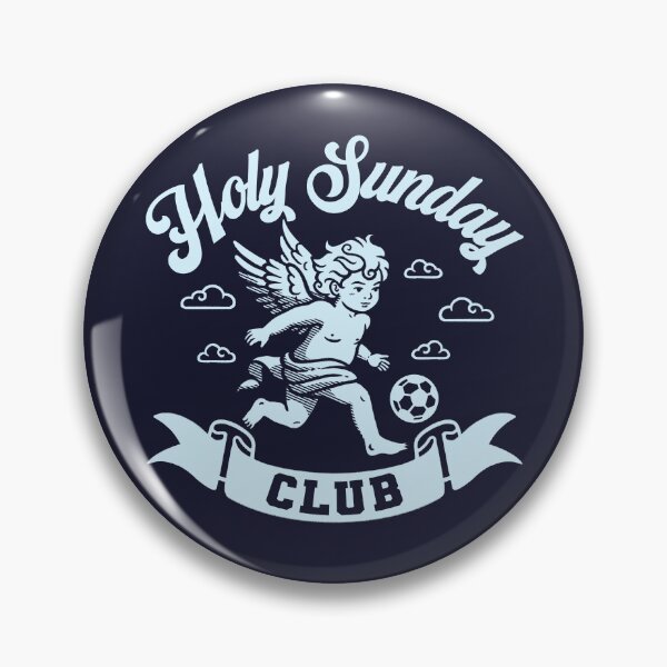 Item preview, Holy Sunday Club - Vintage Minimalist Soccer Cherub Art Dark version designed and sold by NemiMakeit.