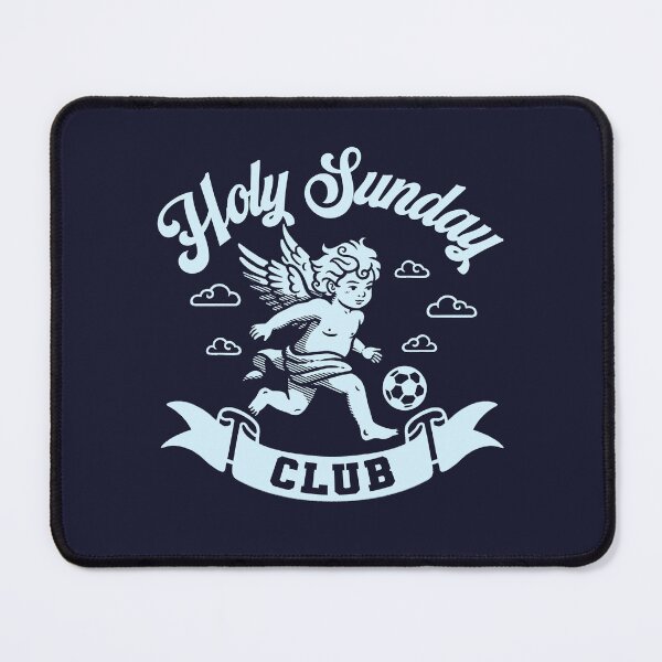 Item preview, Holy Sunday Club - Vintage Minimalist Soccer Cherub Art Dark version designed and sold by NemiMakeit.