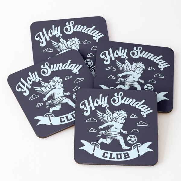 Item preview, Holy Sunday Club - Vintage Minimalist Soccer Cherub Art Dark version designed and sold by NemiMakeit.