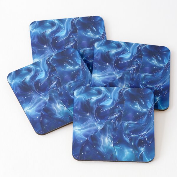 Item preview, Ethereal Liquid Fusion – Cobalt Blue Abstract designed and sold by dahliyagh.