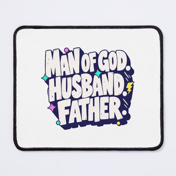 Item preview, Man of God Husband Father Christian Fathers Day Retro Faith Dad Design designed and sold by HahaHandlesHub.