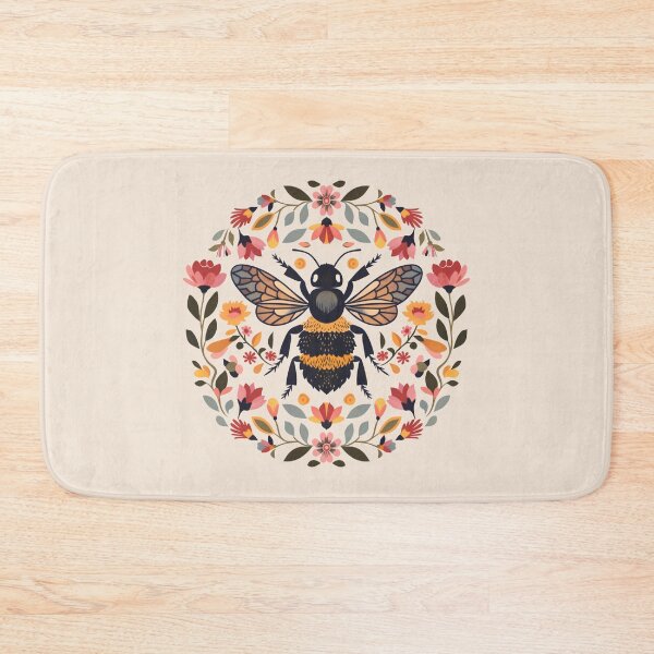 Item preview, Scandinavian Folk Art, Bee With Flowers designed and sold by xiao xuans.