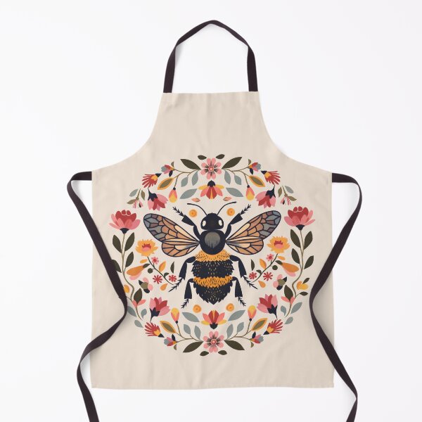 Item preview, Scandinavian Folk Art, Bee With Flowers designed and sold by xiao xuans.