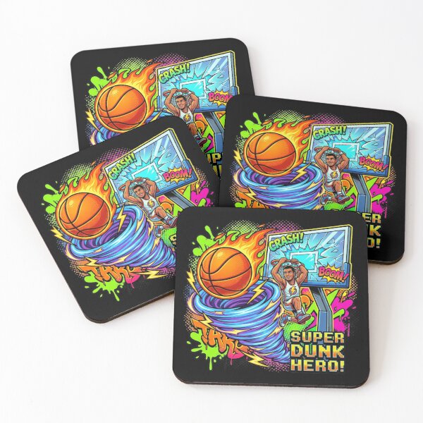 Item preview, Super Dunk Hero Basketball Street Art – Pop Art Slam Dunk Cartoon Sports Design designed and sold by PLUSHIWORLDtm.