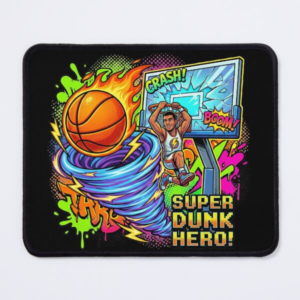 Item preview, Super Dunk Hero Basketball Street Art – Pop Art Slam Dunk Cartoon Sports Design designed and sold by PLUSHIWORLDtm.