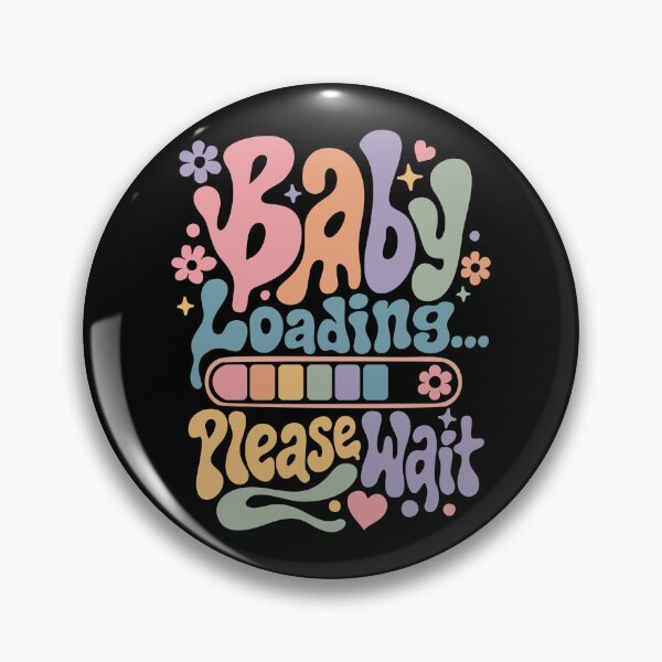Item preview, Cute Baby Loading Please Wait Retro Groovy designed and sold by ArystDesign.