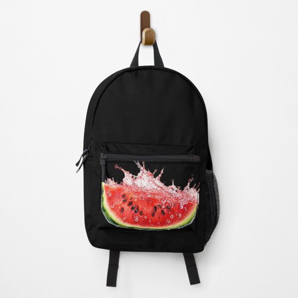 Item preview, Fresh Watermelon Slice Water Splash Art designed and sold by FlatInkStudio.