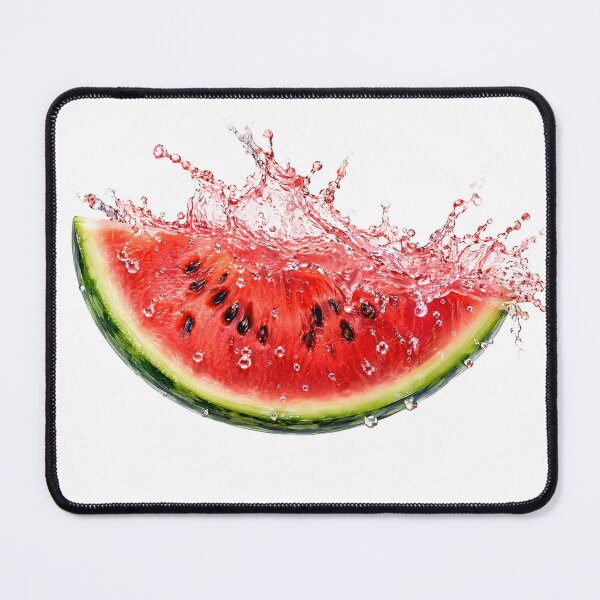 Item preview, Fresh Watermelon Slice Water Splash Art designed and sold by FlatInkStudio.